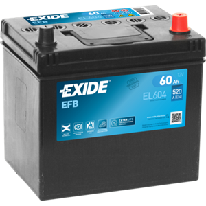 Batteri Exide EFB 60Ah 520A 230x173x222 - - Top1autovaruosad