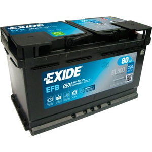 Battery Exide EFB 80Ah 720A 315x175x190 - - Top1autovaruosad