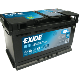 Batteri Exide EFB 80Ah 720A 315x175x190 - - Top1autovaruosad