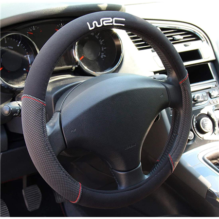 WRC ohjauspyörän suojus 35-38cm ,musta-harmaa,