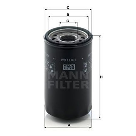 WD 11 001  Hydraulic filter MANN FILTER 