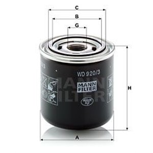 WD 920 3  Gearbox hydraulic filter MANN F - Top1autovaruosad