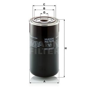 WD 950/5 Filter, operating hydraulics MANN-FILTER - Top1autovaruosad