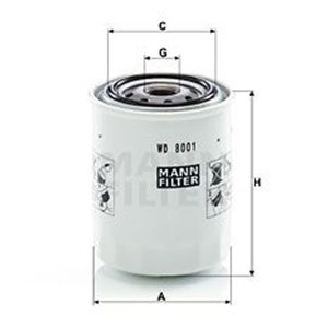 WD 8001  Hydraulic filter MANN FILTER 