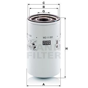 WD 11 002 Гидравлический фильтр MANN FILTER     