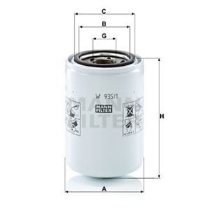 W 935/1  Hydraulic filter MANN FILTER 