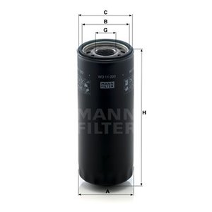 WD 11 003 Filter, operating hydraulics MANN-FILTER - Top1autovaruosad