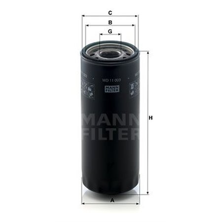 WD 11 003  Hydraulic filter MANN FILTER 