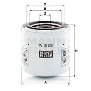 W 10 007  Hydraulic filter MANN FILTER 