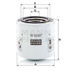 W 10 007  Hydraulic filter MANN FILTER  - Top1autovaruosad