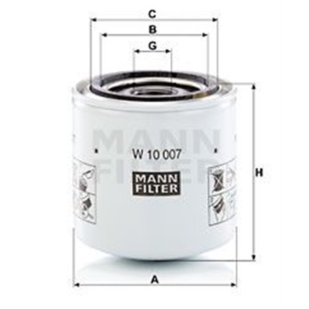 W 10 007  Hydraulic filter MANN FILTER 