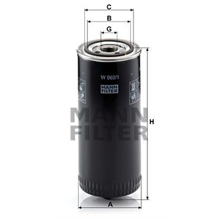 W 962/1  Hydraulic filter MANN FILTER 