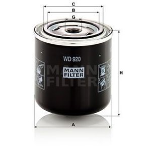 WD 920 Гидравлический фильтр MANN FILTER     