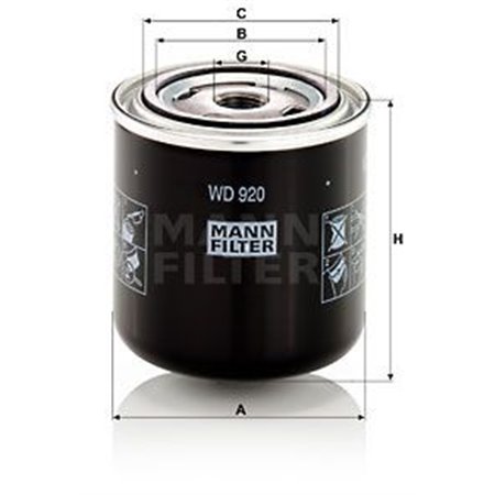 WD 920  Hydraulic filter MANN FILTER 