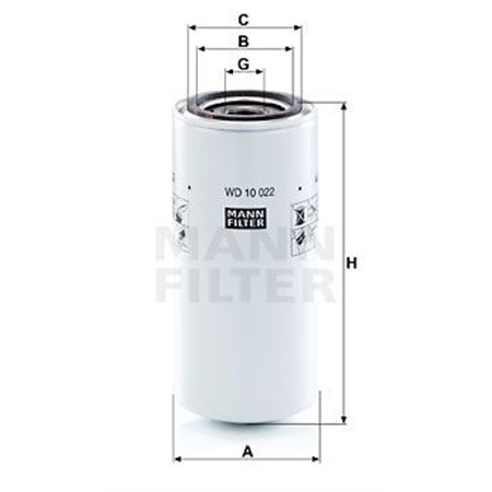 WD 10 022 Filter,tööhüdraulika MANN-FILTER