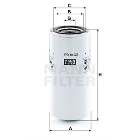 WD 10 022  Hydraulic filter MANN FILTER 