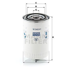 W 940/41  Hydraulic filter MANN FILTER 