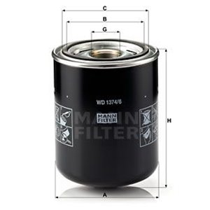 WD 1374/6 Filter,tööhüdraulika MANN-FILTER - Top1autovaruosad