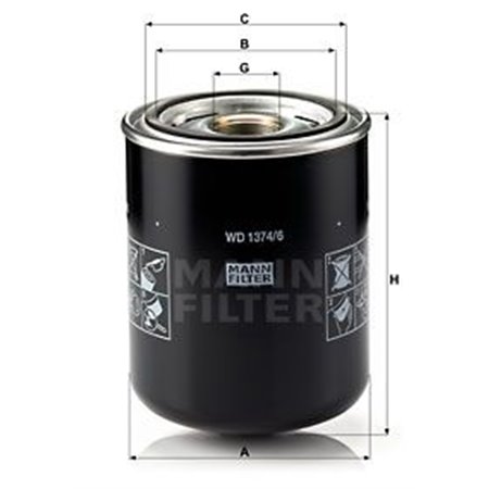 WD 1374/6  Hydraulic filter MANN FILTER 