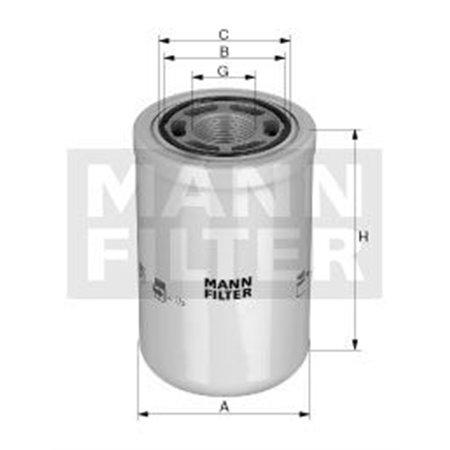 WH 960/2 Фильтр, система рабочей гидравлики MANN-FILTER