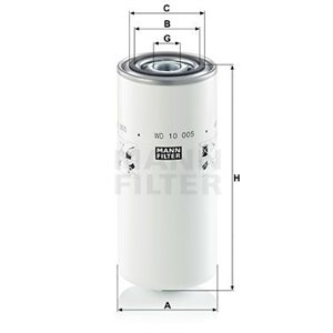 WD 10 005  Hydraulic filter MANN FILTER 