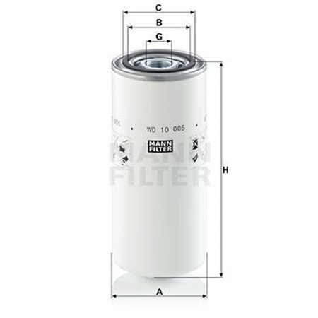 WD 10 005 Filter, operating hydraulics MANN-FILTER