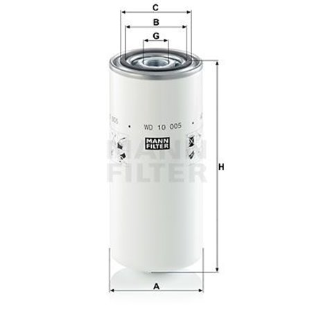 WD 10 005  Hydraulic filter MANN FILTER 
