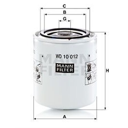 WD 10 012  Hydraulic filter MANN FILTER 