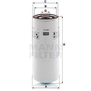 W 1268/1 Filter, Drift hydraulik MANN-FILTER - Top1autovaruosad