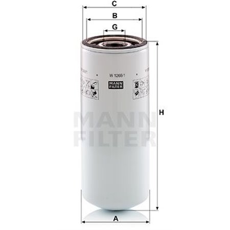W 1268/1  Hydraulic filter MANN FILTER 