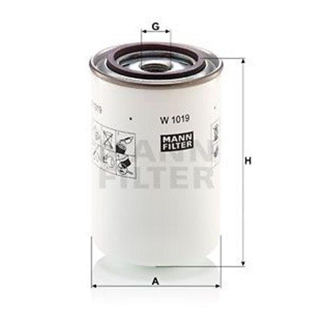 W 1019  Hydraulic filter MANN FILTER 