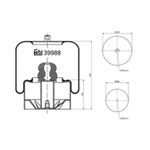 FE39988  Pneumatic suspension bellows FEBI 