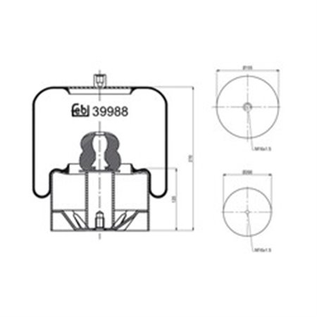 39988 Bälg, luftfjädring FEBI BILSTEIN