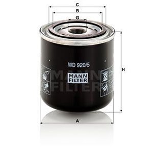 WD 920/5 Filter, operating hydraulics MANN-FILTER - Top1autovaruosad