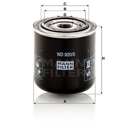 WD 920/5  Hydraulic filter MANN FILTER 