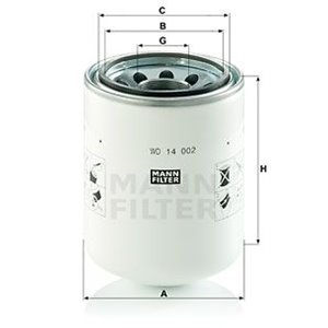 WD 14 002 Фильтр, система рабочей гидравлики MANN-FILTER - Top1autovaruosad