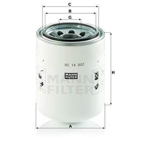 WD 14 002 Filter, operating hydraulics MANN-FILTER