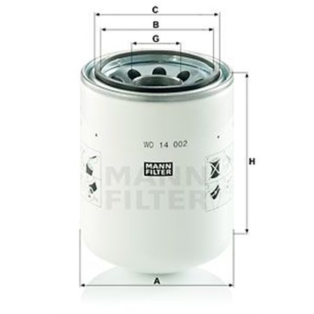 WD 14 002 Гидравлический фильтр MANN FILTER     