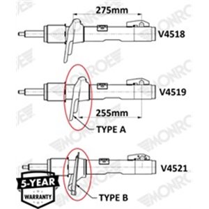 V4521 Shock Absorber MONROE - Top1autovaruosad