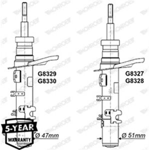 G8328 Stötdämpare MONROE - Top1autovaruosad