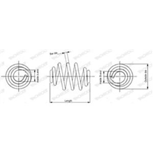 SN2783 Suspension Spring MONROE - Top1autovaruosad