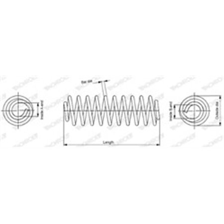 MONROE SE2800 - Spiralfjäder fram V/R passar: FIAT CROMA OPEL SIGNUM, VECTRA C 1.6-2.2 04.02-