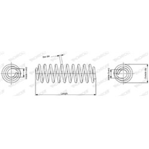 MONSE2934  Front axle coil spring MONROE 