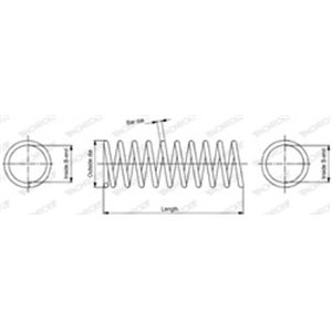 MONSP2598  Front axle coil spring MONROE 