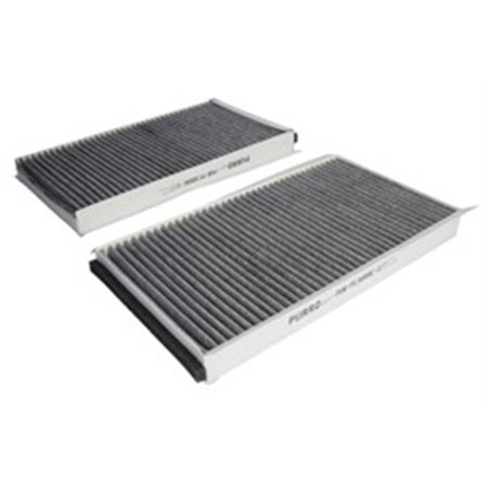 PURRO PUR-PC3008C-2 - Cabin filter with activated carbon fits: BMW 5 (E60), 5 (E61), 6 (E63), 6 (E64) 2.0-5.0 12.01-12.10