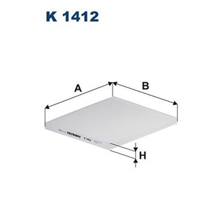 K 1412 Suodatin, matkustamon ilma FILTRON