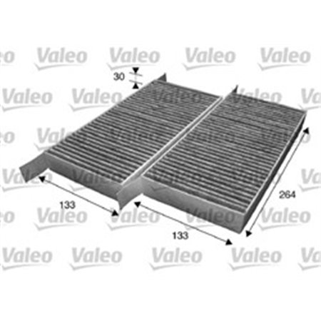 VALEO 715607 - Cabin filter with activated carbon fits: RENAULT LAGUNA, LAGUNA III 1.5D-3.5 10.07-12.15