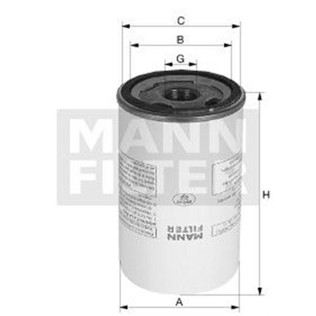 MANN-FILTER LB 13 145/8 - Air filter (compressed air-oil separation, screwed) fits: AGRO
