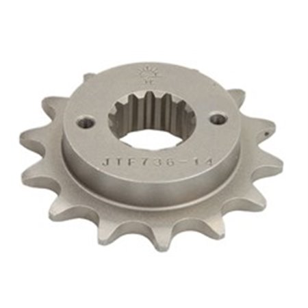 JTF736,14 Front gear steel, chain type: 520, number of teeth: 14 fits: DUCA
