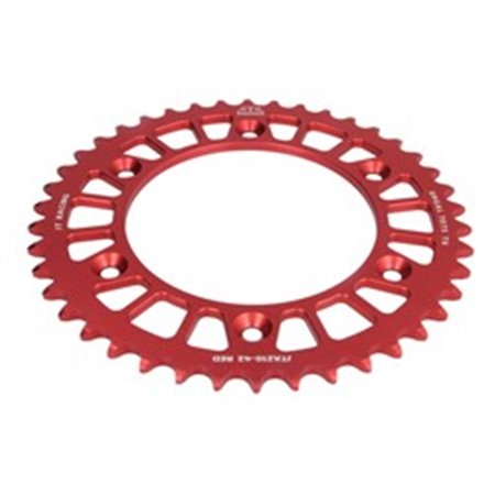 JTA210,42RED Rear gear aluminium, chain type: 520, number of teeth: 42 (red)